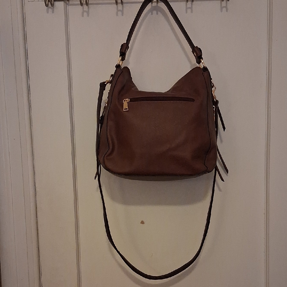 Wine Red Realer Hobo Shoulder Bag Purse w Strap, side zip pockets Inner Dividers